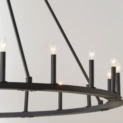 Minimalist Iron Ring Chandelier - 20 Light