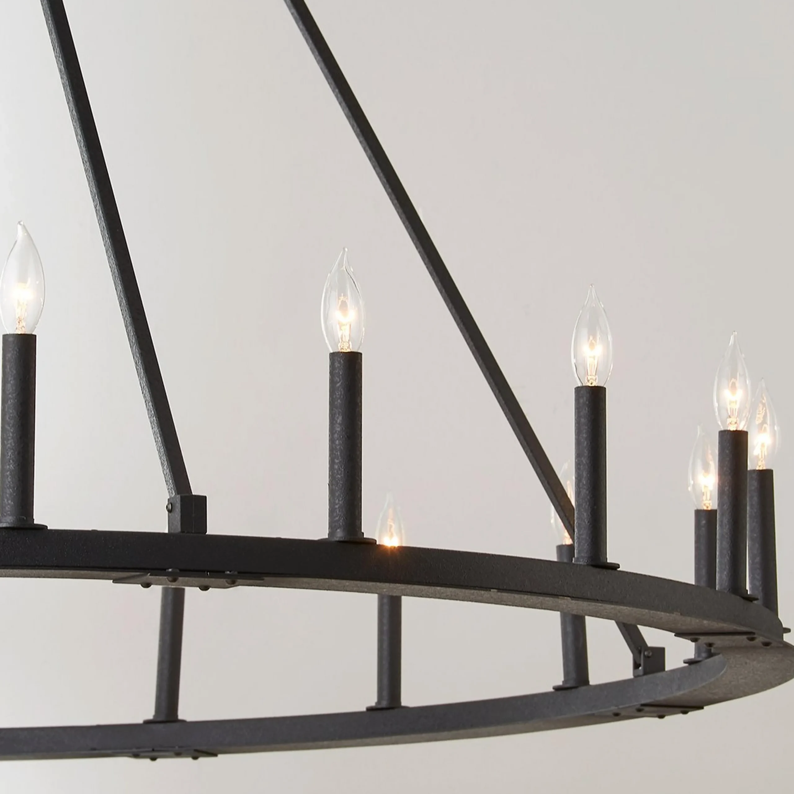 Minimalist Iron Ring Chandelier - 20 Light