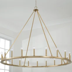 Minimalist Iron Ring Chandelier - 20 Light