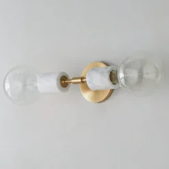 Minimalist Marble Sconce - Marble Socket - 2 Light