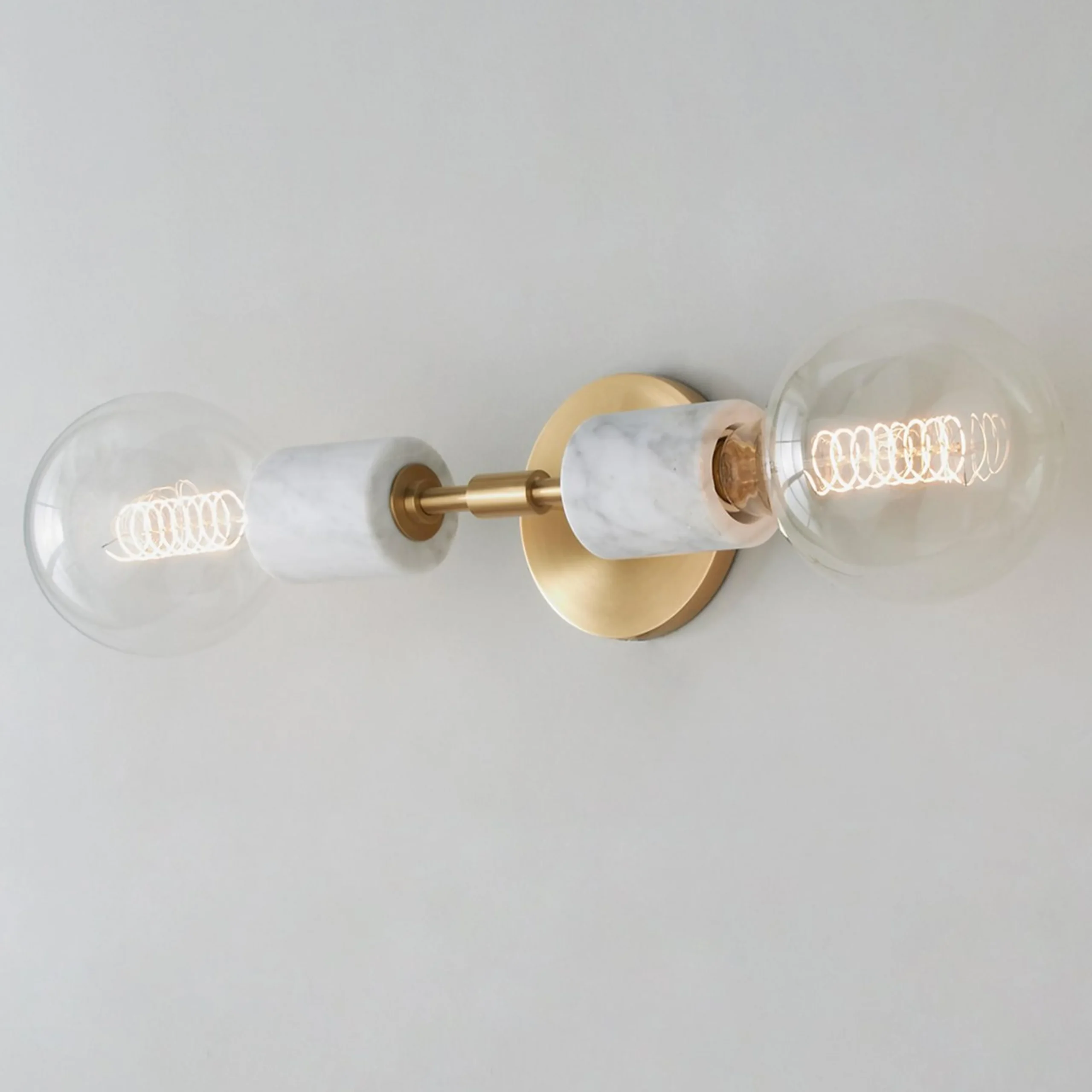 Minimalist Marble Sconce - Marble Socket - 2 Light