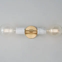 Minimalist Marble Sconce - Marble Socket - 2 Light