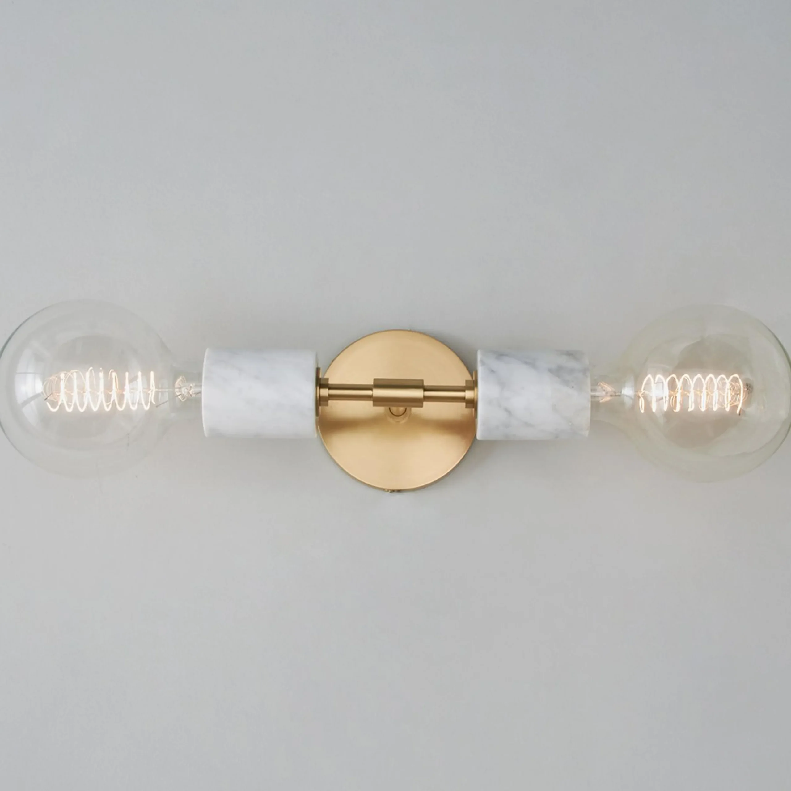 Minimalist Marble Sconce - Marble Socket - 2 Light