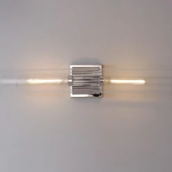 Mirza Clear Glass Bath Sconce - 2 Light