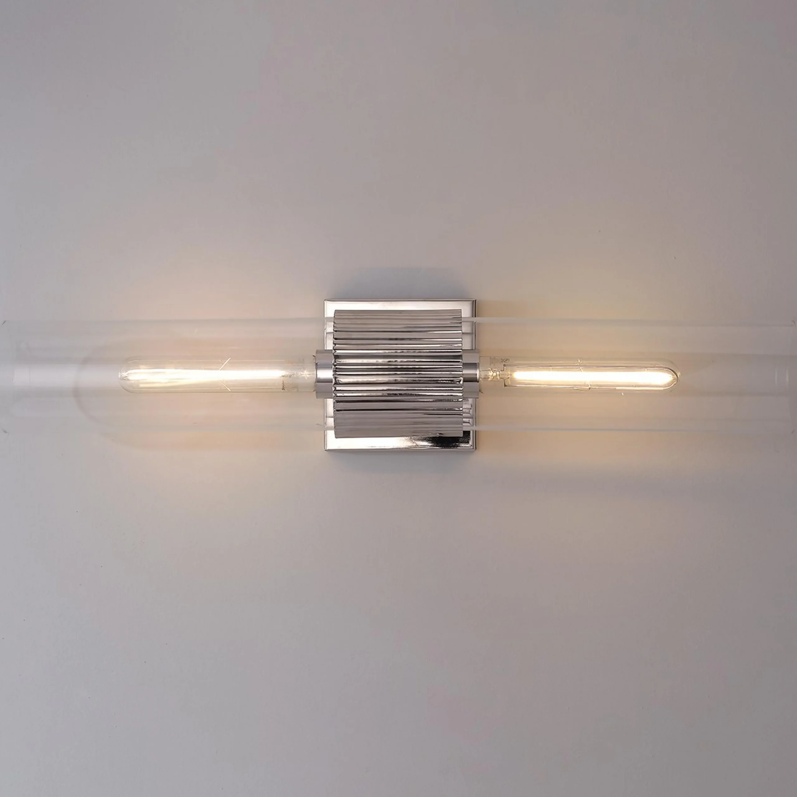 Mirza Clear Glass Bath Sconce - 2 Light