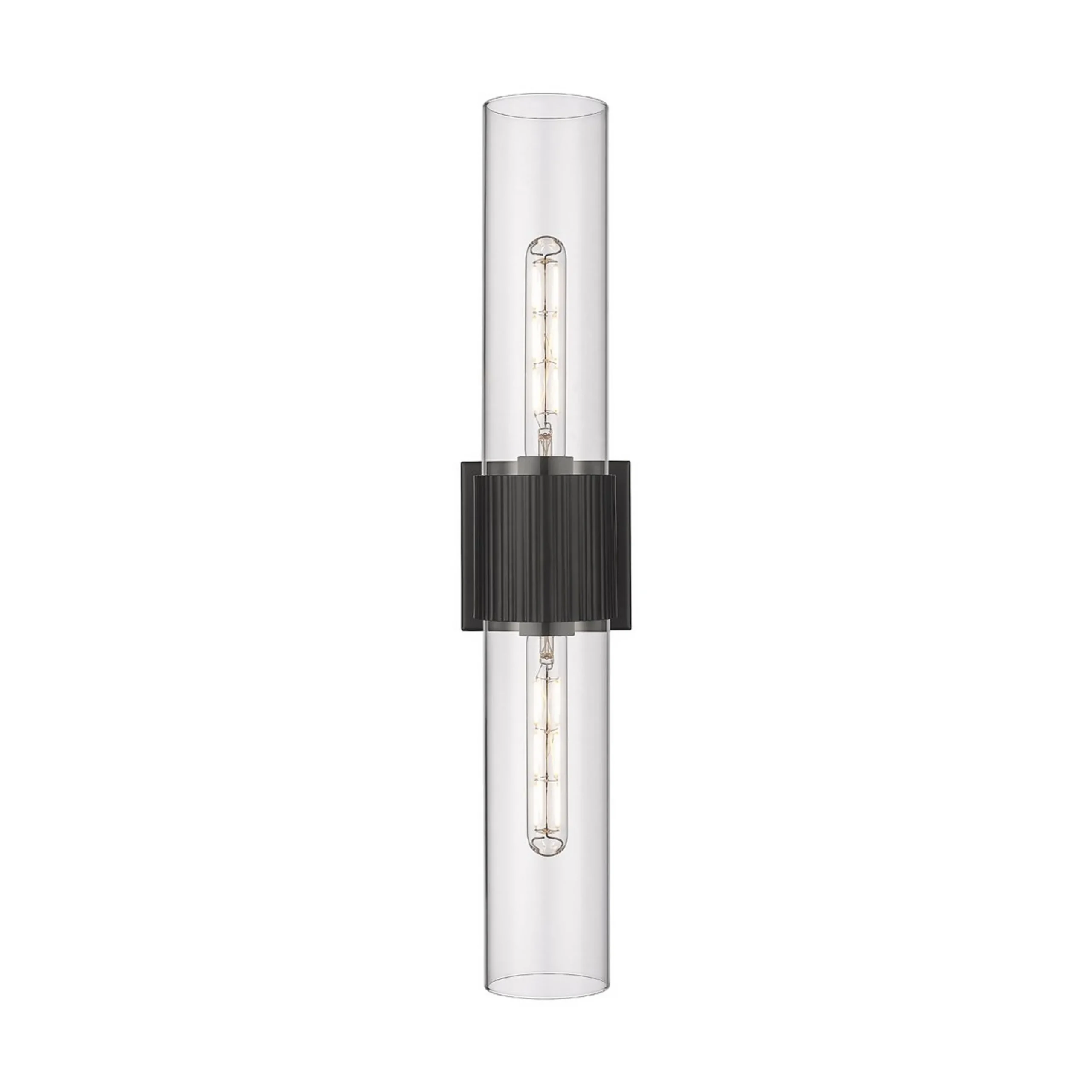 Mirza Clear Glass Bath Sconce - 2 Light