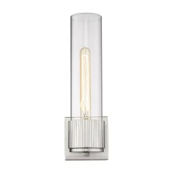 Mirza Clear Glass Bath Sconce - 1 Light