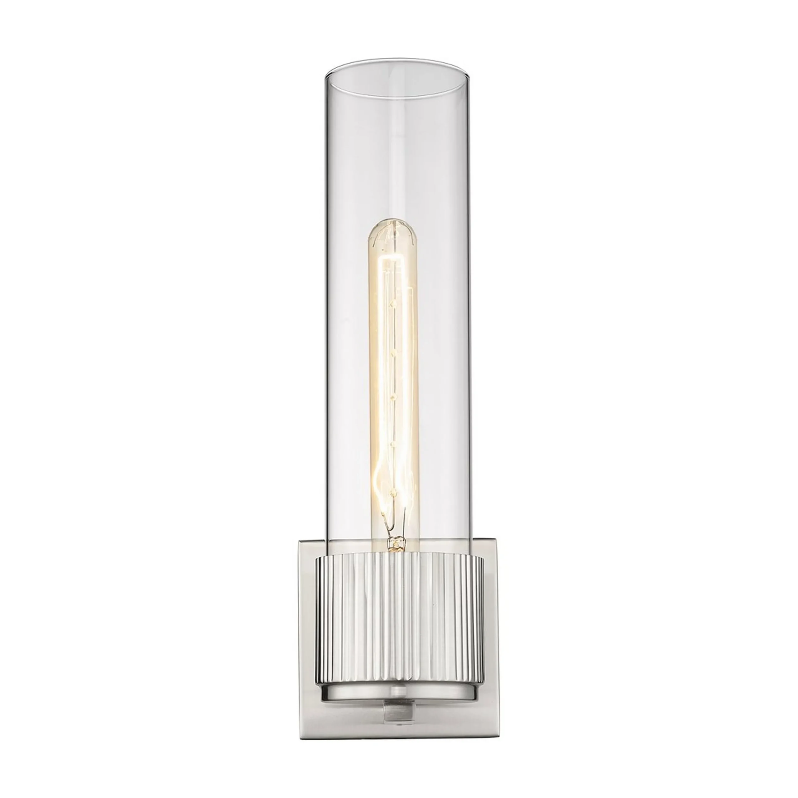 Mirza Clear Glass Bath Sconce - 1 Light