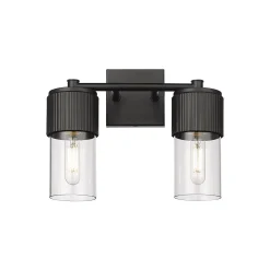 Mirza Clear Glass Vanity Light - 2 Light