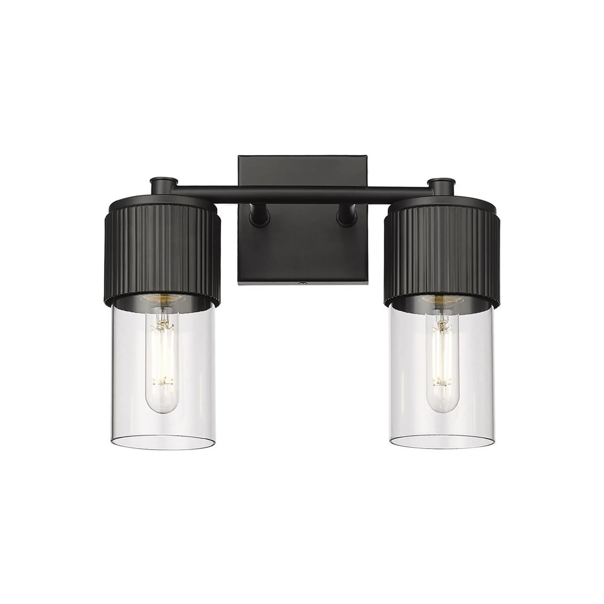 Mirza Clear Glass Vanity Light - 2 Light