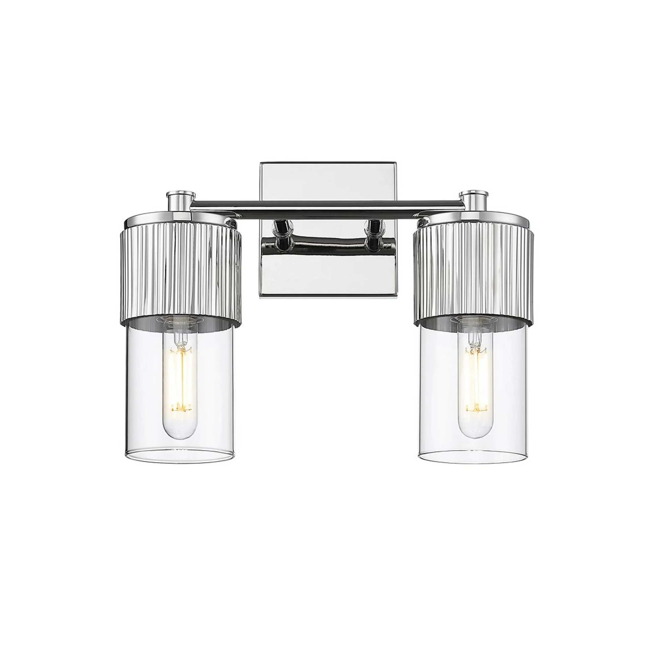 Mirza Clear Glass Vanity Light - 2 Light