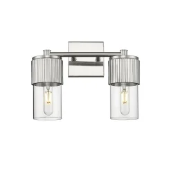 Mirza Clear Glass Vanity Light - 2 Light