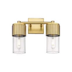 Mirza Clear Glass Vanity Light - 2 Light