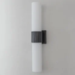 Mirza Opal Glass Bath Sconce - 2 Light