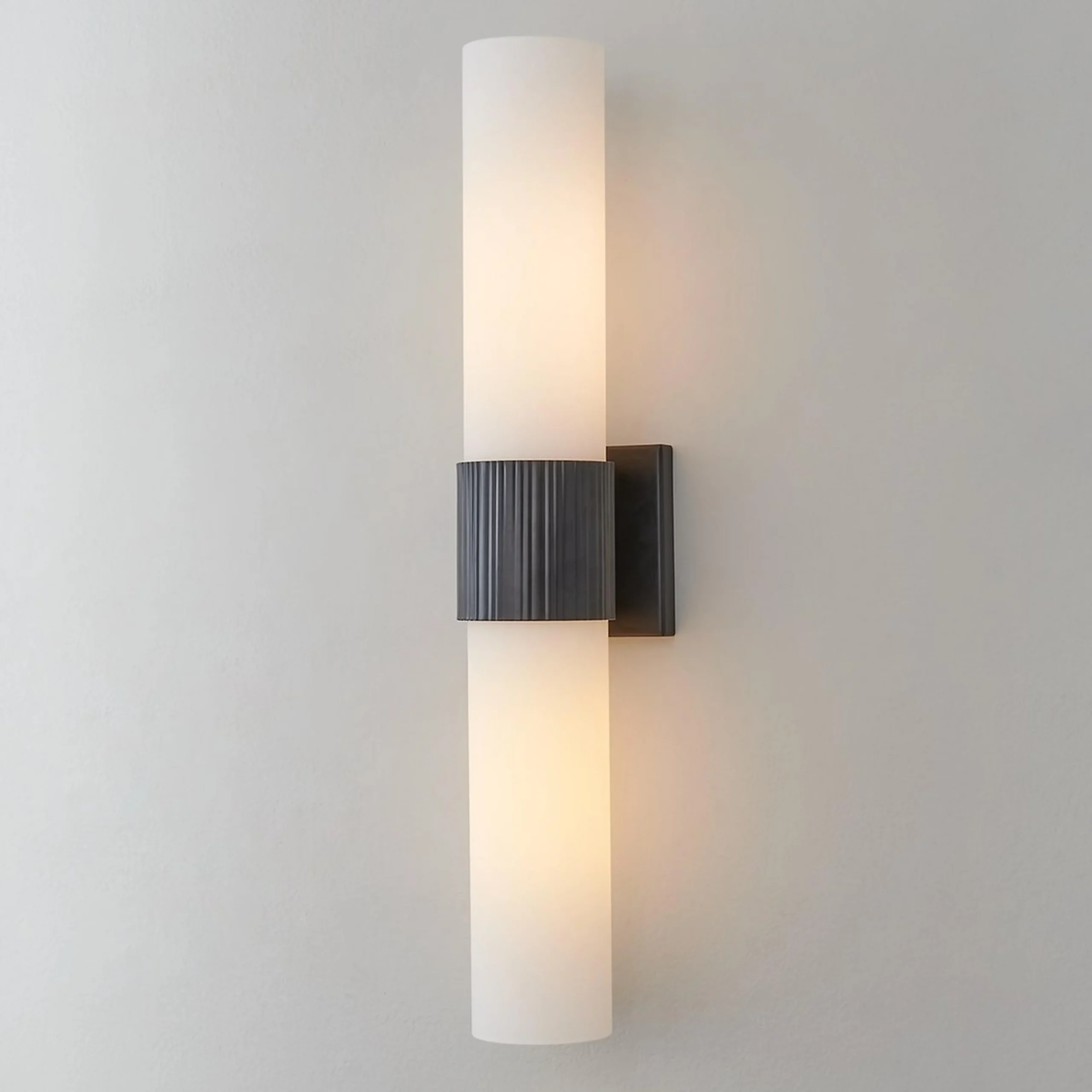 Mirza Opal Glass Bath Sconce - 2 Light
