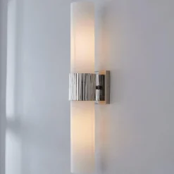 Mirza Opal Glass Bath Sconce - 2 Light