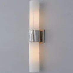 Mirza Opal Glass Bath Sconce - 2 Light