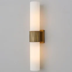 Mirza Opal Glass Bath Sconce - 2 Light