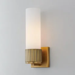 Mirza Opal Glass Bath Sconce - 1 Light