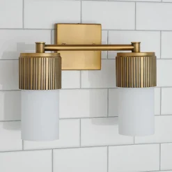Mirza Opal Glass Vanity Light - 2 Light
