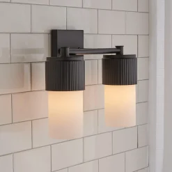 Mirza Opal Glass Vanity Light - 2 Light