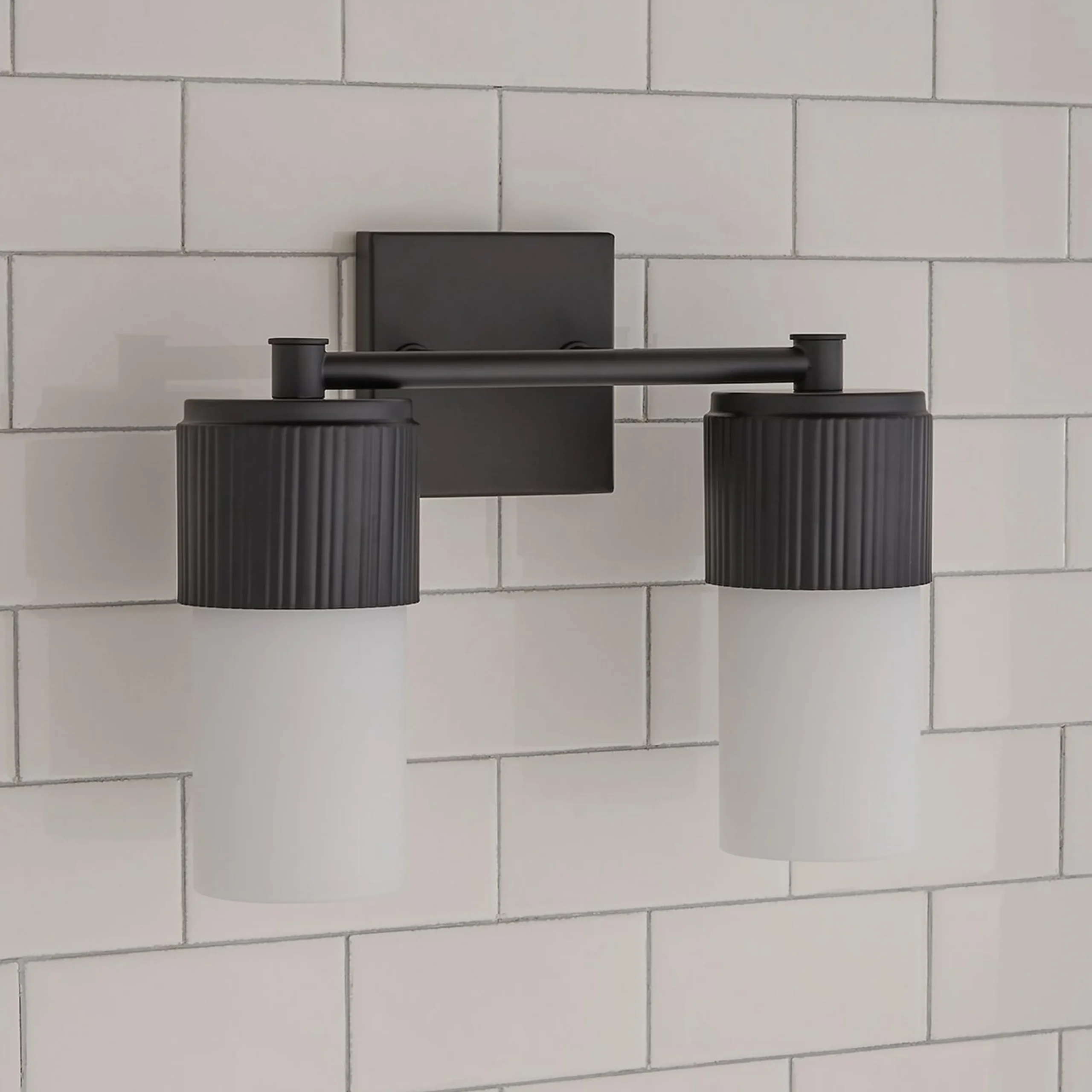 Mirza Opal Glass Vanity Light - 2 Light
