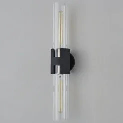 Mixed Metal Tube Sconce - Large