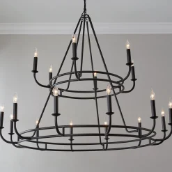 Moderately Modern Two-Tier Chandelier