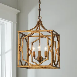 Modern Fretwork Frame Lantern - Small