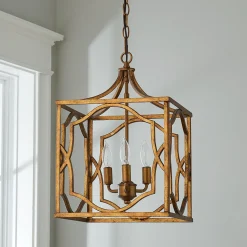 Modern Fretwork Frame Lantern - Small