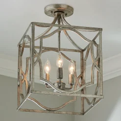 Modern Fretwork Frame Lantern - Small