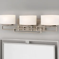 Modern Grid Vanity Light - 3 Light