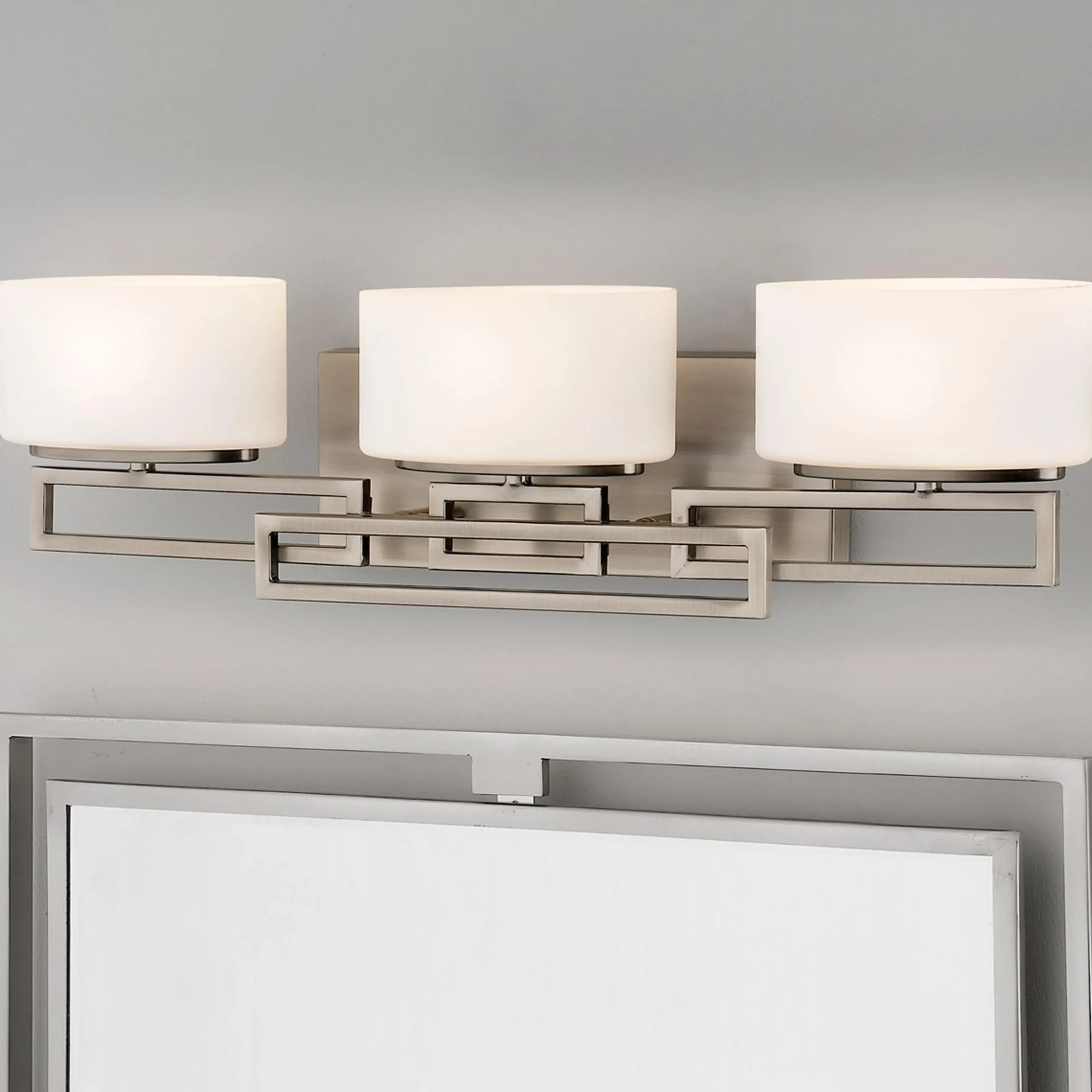 Modern Grid Vanity Light - 3 Light