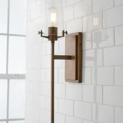 Modern Industrial Seeded Glass Sconce