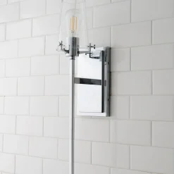 Modern Industrial Seeded Glass Sconce