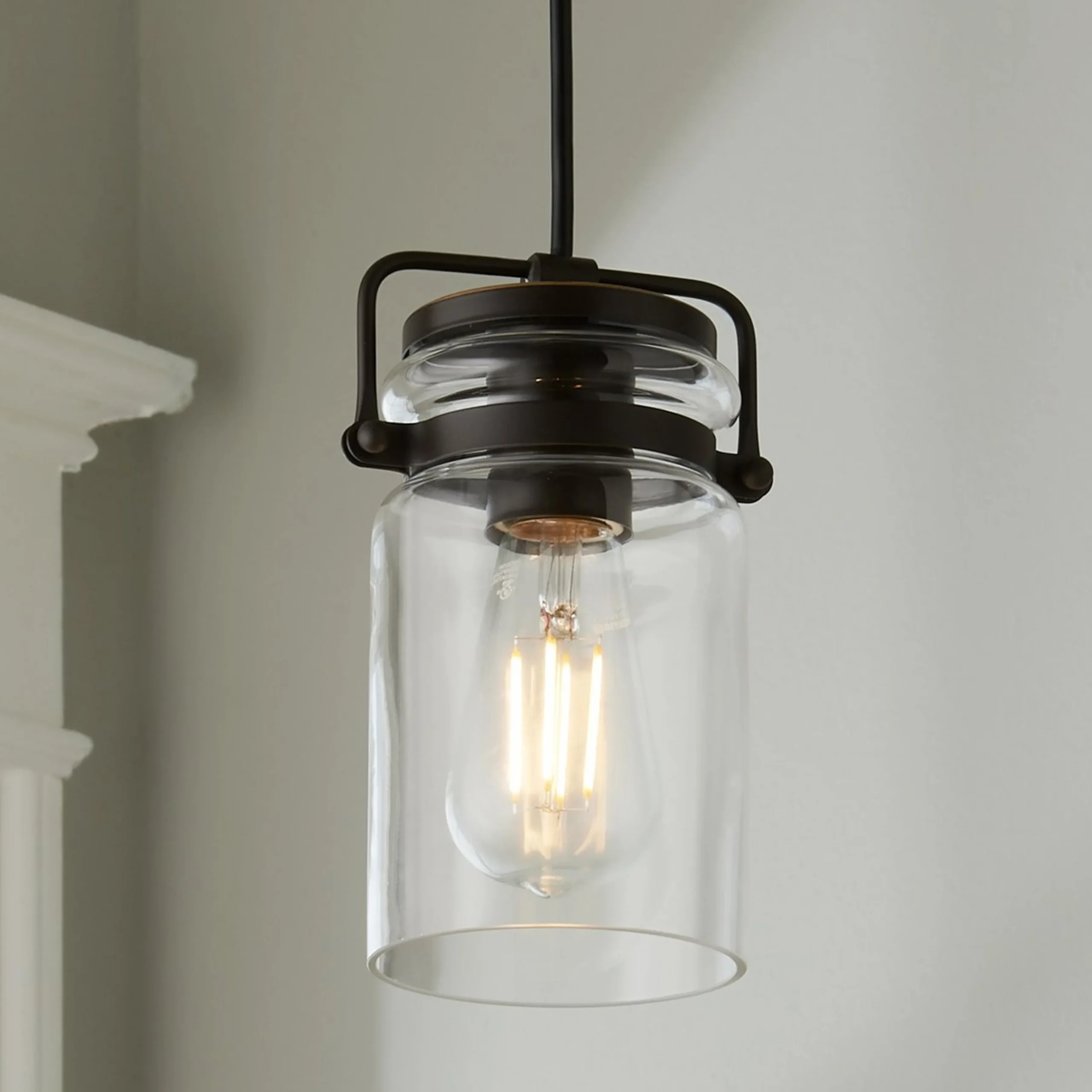 Modern Mason Jar Pendant Light
