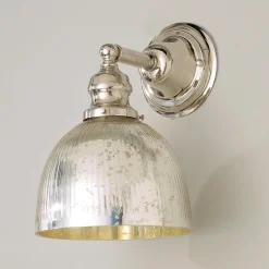 Modern Mercury Glass Restoration Wall Sconce