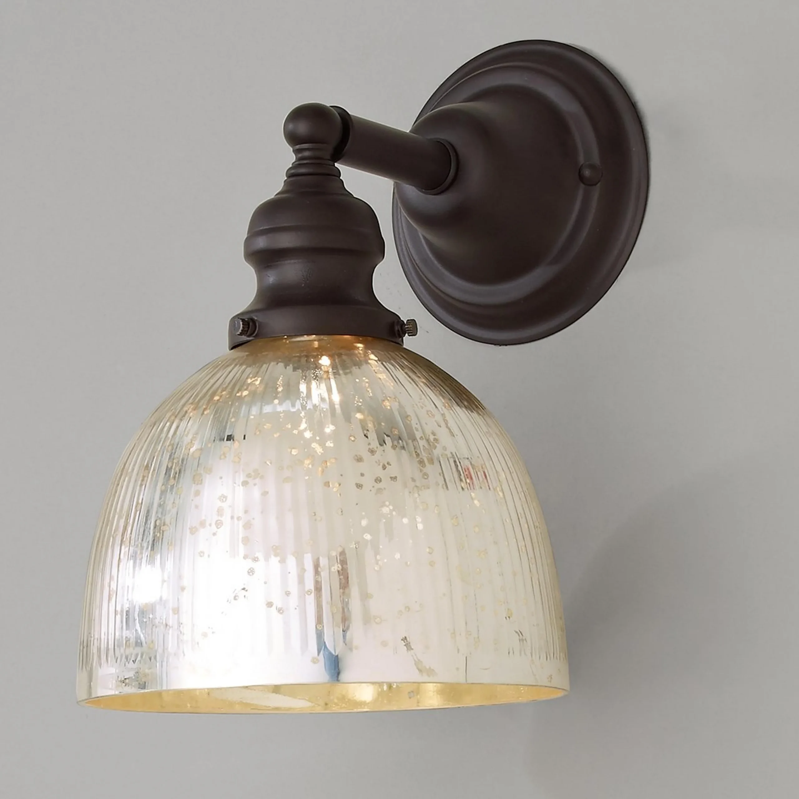 Modern Mercury Glass Restoration Wall Sconce