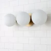 Modern Milky Globe Vanity Light - 3 Light