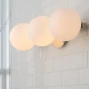 Modern Milky Globe Vanity Light - 3 Light