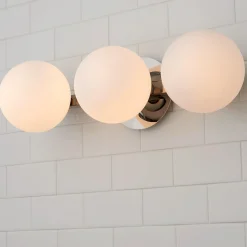 Modern Milky Globe Vanity Light - 3 Light