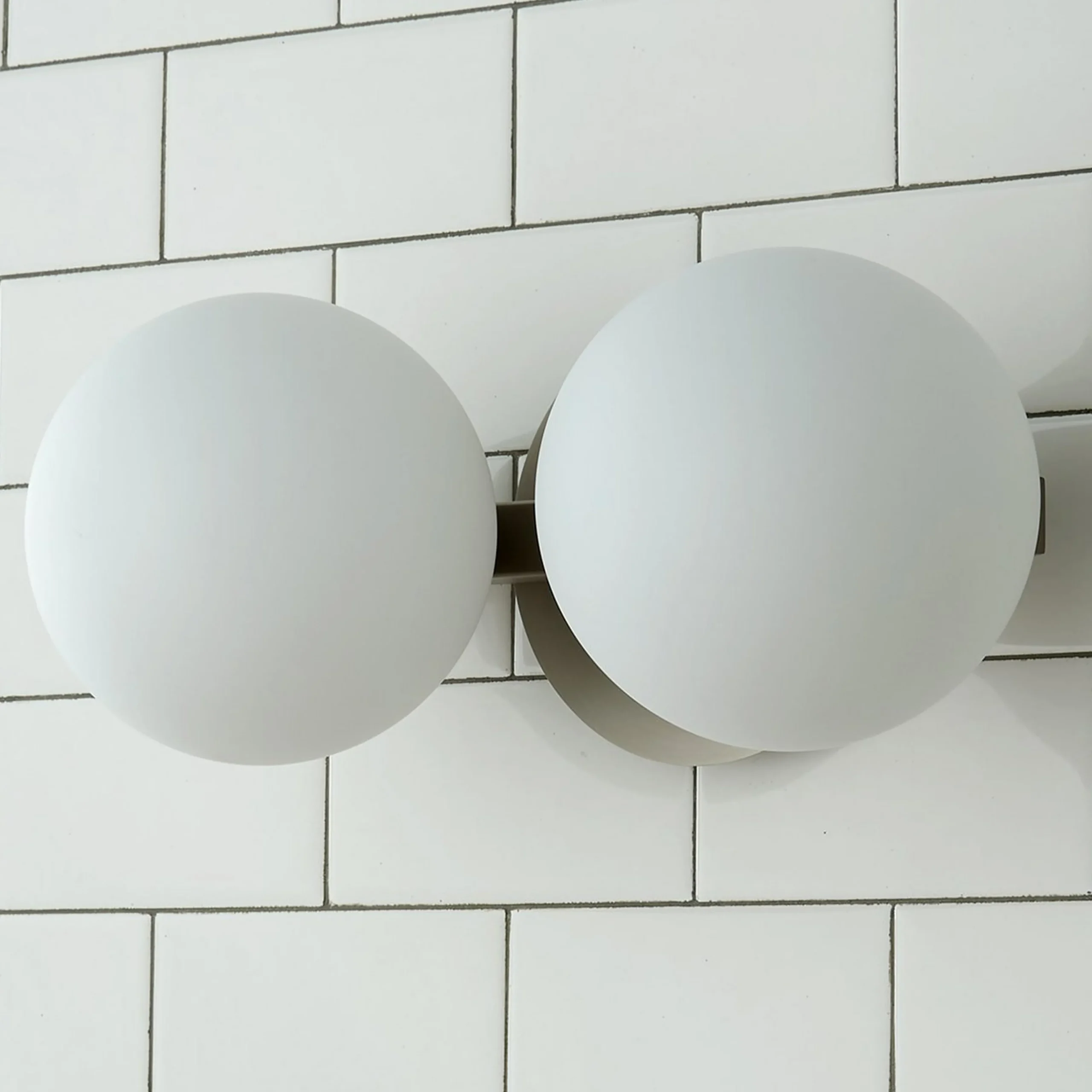 Modern Milky Globe Vanity Light - 2 Light