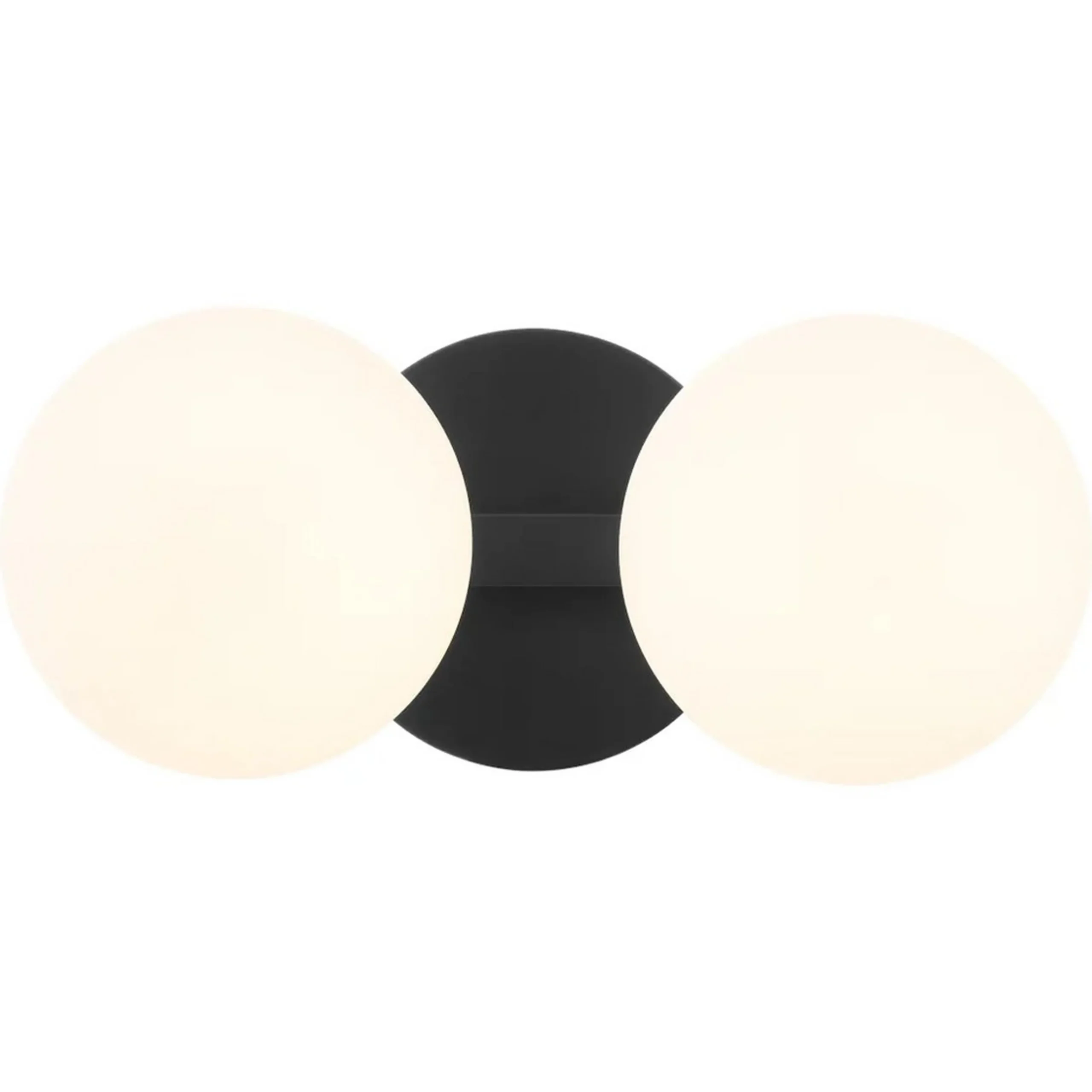 Modern Milky Globe Vanity Light - 2 Light