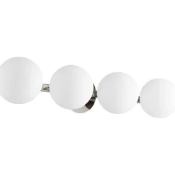 Modern Milky Globe Vanity Light - 4 Light