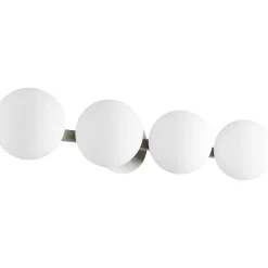 Modern Milky Globe Vanity Light - 4 Light
