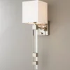 Modern Sophisticate Crystal Torch Sconce