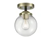Mod Mix Clear Globe Semi-Flush Ceiling Light - Small