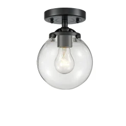 Mod Mix Clear Globe Semi-Flush Ceiling Light - Small