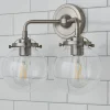 Mod Mix Clear Globe Vanity Light - 2 light