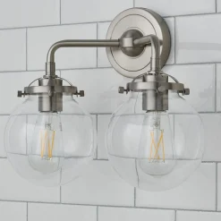 Mod Mix Clear Globe Vanity Light - 2 light